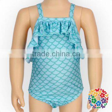 Little Girl Polka Dots Swimming Fabric Clothes Ruffle One Piece Doughnuts Swimsuit photo-6