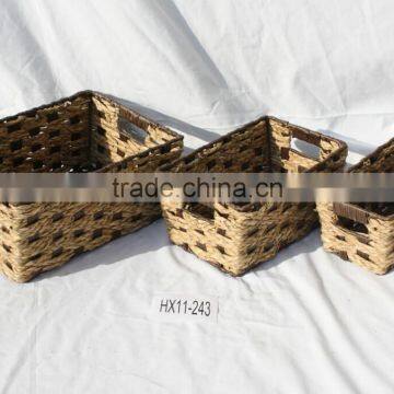 NEW Decorative Woven Nesting Baskets/Bins 3PC Orgainzer Storage Sets