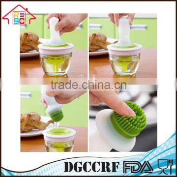 NBRSC High Temperature Resistant Silicone Honey Oil Dispenser Bottle Basting Brush Set for Cooking Baking Pancake Grill BBQ photo-6