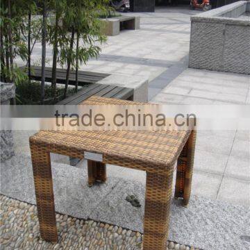 Soho Haiti Aluminum Square Rattan Table With Tempered Glass