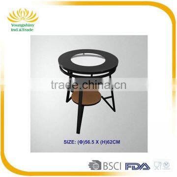 Hot Sell Fashion Morden Round Two Layers Bent Glass Coffee Table photo-3