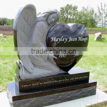 Chinese Stone Carving Stone Carving Marble Angels Statues for Cemeteries photo-2