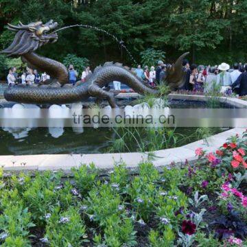 Antique Deco Metal Craft Bronze Dragon Water Fountain for Garden Decoration photo-3