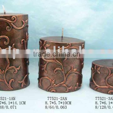 xmas bronze candle