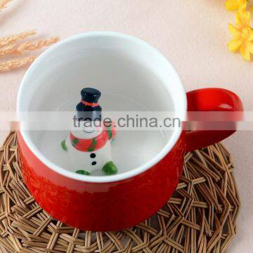 Santa Snowman Christmas Tree Coffee Mug for Christmas photo-2