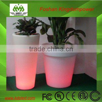 Multi color battery powered led plastic display flowerpot