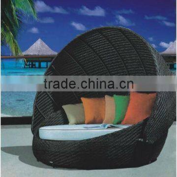 rattan round bed