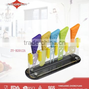 5 pcs colorful wholesale cheese knives set for kitchen gadget 2015