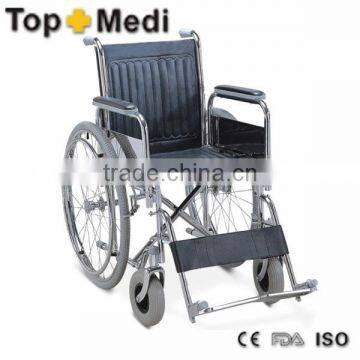 Rehabilitation Therapy Supplies CHROMED STEEL FRAME WEELCHAIR FS901