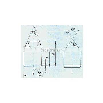 hard alloy product for mining tools and oil field drill bit----wedge tooth(1374)