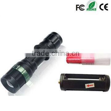 Promotional Aluminium Alloy torch rotating zoom flashlight