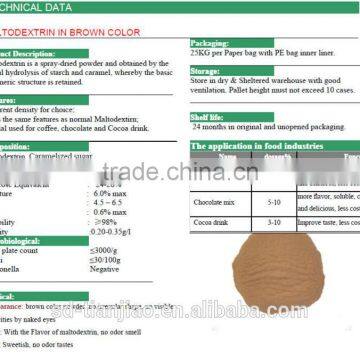 Food Grade Brown Maltodextrin/erythritol for Coffee, Chocolate, Cocoa Drink photo-2
