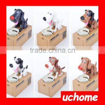 UCHOME Hot selling Toys Funny Dog Money Bank Electic Eating Coins Dogs Boxes Piggy Bank for sale