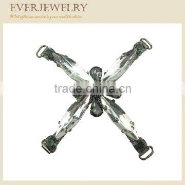 New arrival briliant fashion shoe accessories shoe decoration with crystal stone