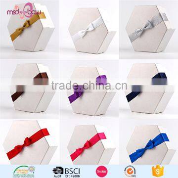 Custom Pre-tied Satin Ribbon Bow With Double-sided Adhesive for Gift Box photo-4