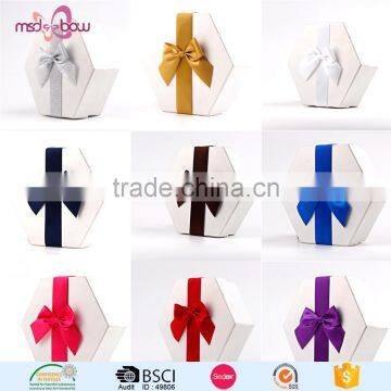 wholesale packing gift box handmade satin ribbon bow