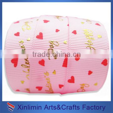 Hot Sale High Quality Printed logo Valentine Day Ribbon