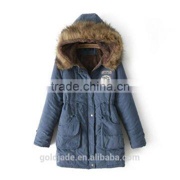 High Quality Womens Parka Coat Fur Hood For Winters European Down Feather Overcoat photo-3