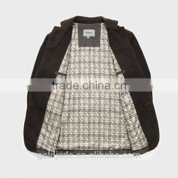 2016 New Design Slim Fit Blazer for Man Grid Business Suit 100% Wool Spring / Autumn Clothes photo-5