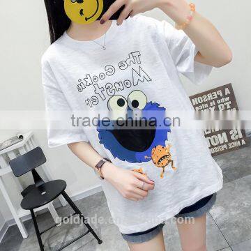 Women Summer Fashion Customized Letter Print t Shirt Casual Short Sleeve t Shirt photo-6