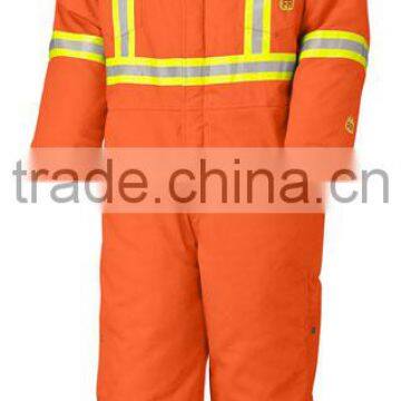 cotton winter insulated oil field reflective coverall flame retardant work garment