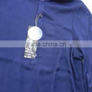 Ladies Stock Garment Contrast Chiffion Style Office Lady Blouse photo-3