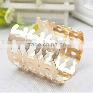 American Fashion Hollow Gold Bangles,wholesale Open Metal Bracelet Bangle for Costume photo-4