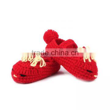 Pompon and Cute Cat Style Crochet Pattern Free Baby Shoes