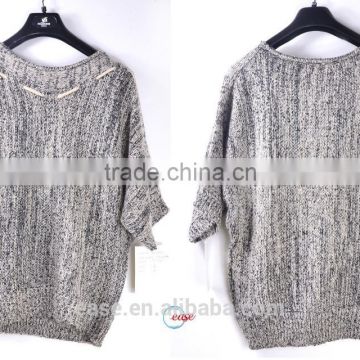 custom manufacturer for production bat sleeve lady sweater