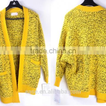 Spain wholesale stylish long sleeve women cardigan with pocket winter sweater