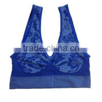 jacquard seamless tank top camisole vest shaper with color yarn