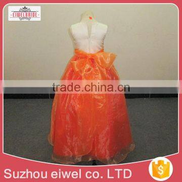 Orange Organza Flower Girl Dress photo-3