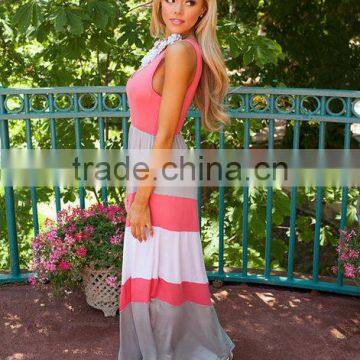 2017 Summer Matching Mother Daughter Dresses Clothes Long Maxi Dress Family Look Mommy and me Clothes Mom and Daughter Dress photo-3