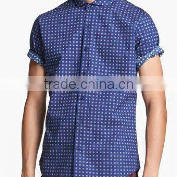 fashion printing cool cotton slim-fit shirts