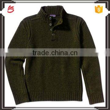 Mens Fashion Thick Sweater Stand Collar Knitting Plain Cashmere Pullover,Sweater