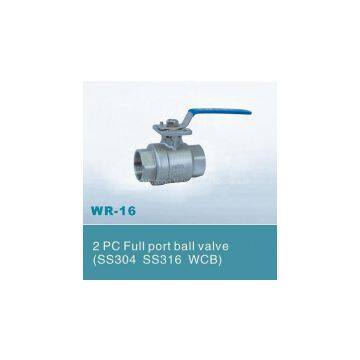 2PC full port ball valve with mounting pad1000WOG