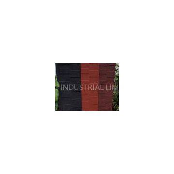 Colored Stone Coated Roofing Tiles Black Nosen , Galvanized Corrugated SteelRoofing Tiles