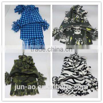 winter wholesale polar fleece hat glove scarf set