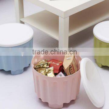 2016 New design fashion plastic storage stool