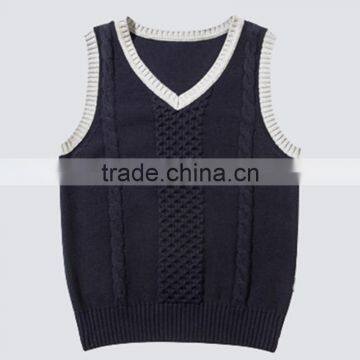 School Uniform Suppliers Woolen Sweater Designs for Children,kids Knit Vest Pattern Child Sleeveless Sweater photo-3