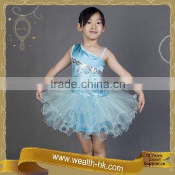 Sequin Fabric Ruffle Dancing Ballet Dress for kids