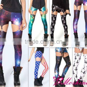 New Arrival Women 2013 USA Flag Designed Suspenders Sexy Leggings Galaxy Digital Lady Tights