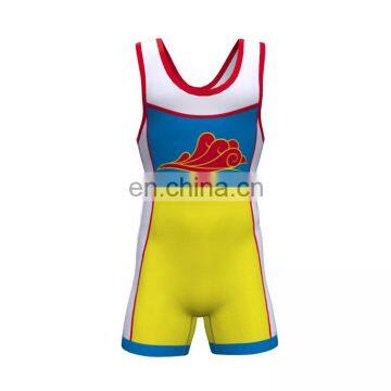 custom sublimated printing wrestling singlets