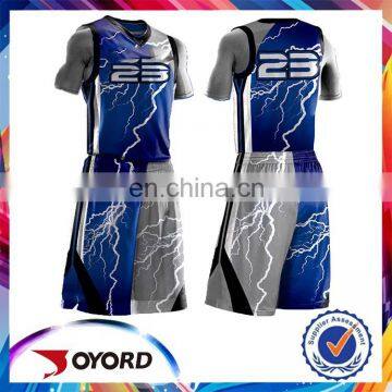 2017 100% Polyester quick dry latest new best design basketball jersey