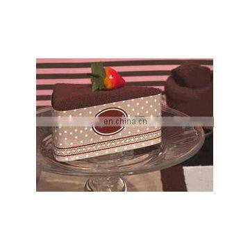 Hot sale "Sweet Treats Collection" chocolate cheesecake towel favor