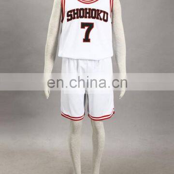 SunShine-Free Shipping Slam Dunk Ryota Miyagi The Shohoku High School basketball team Uniform White Number 7 Anime Cosplay Cost