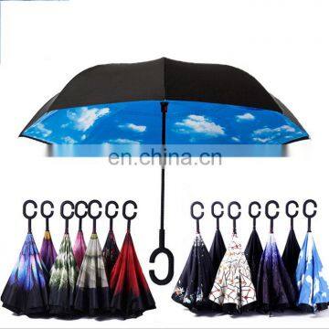 Custom Printed Reverse Inverted Rain Umbrella High Quality