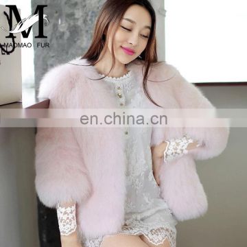 2016 Colorfur Genuine Fox Fur Coat Short Style Winter Coat Fashion