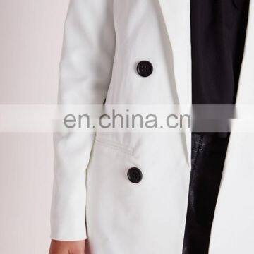 2016 Latest White Long Sleeve Fashion Ladies Blazer Designs photo-6