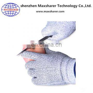 Grey PU Palm Coated Level 5 Cut Resistant safety Work Gloves